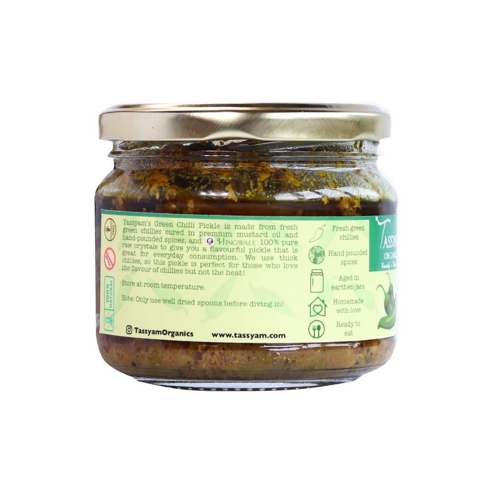 Organic Green Chilli Pickle | Hari Mirch Ka Achar | Flavourful | Natural | 300 GM