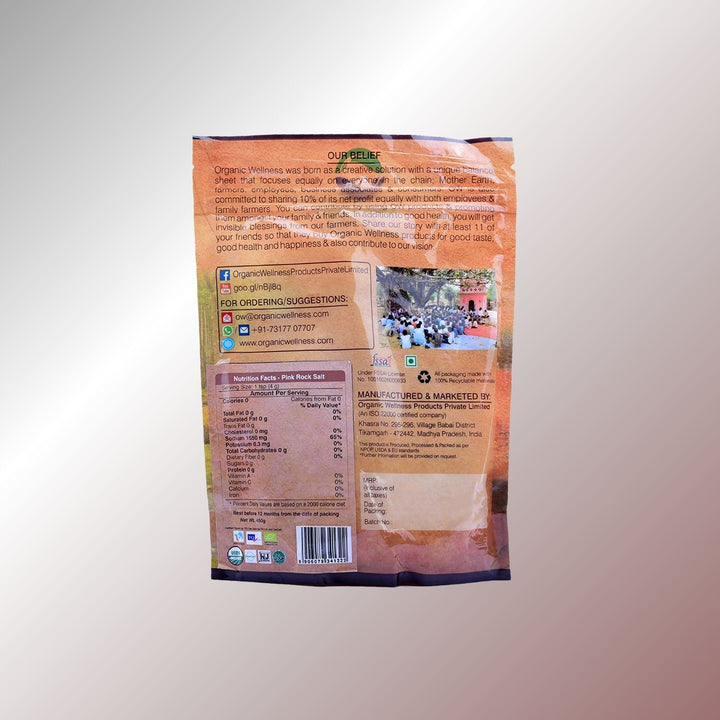 Pink Rock Salt | Certified & Natural | Adulteration Free | Fine Grain | Pack Of 450 GM