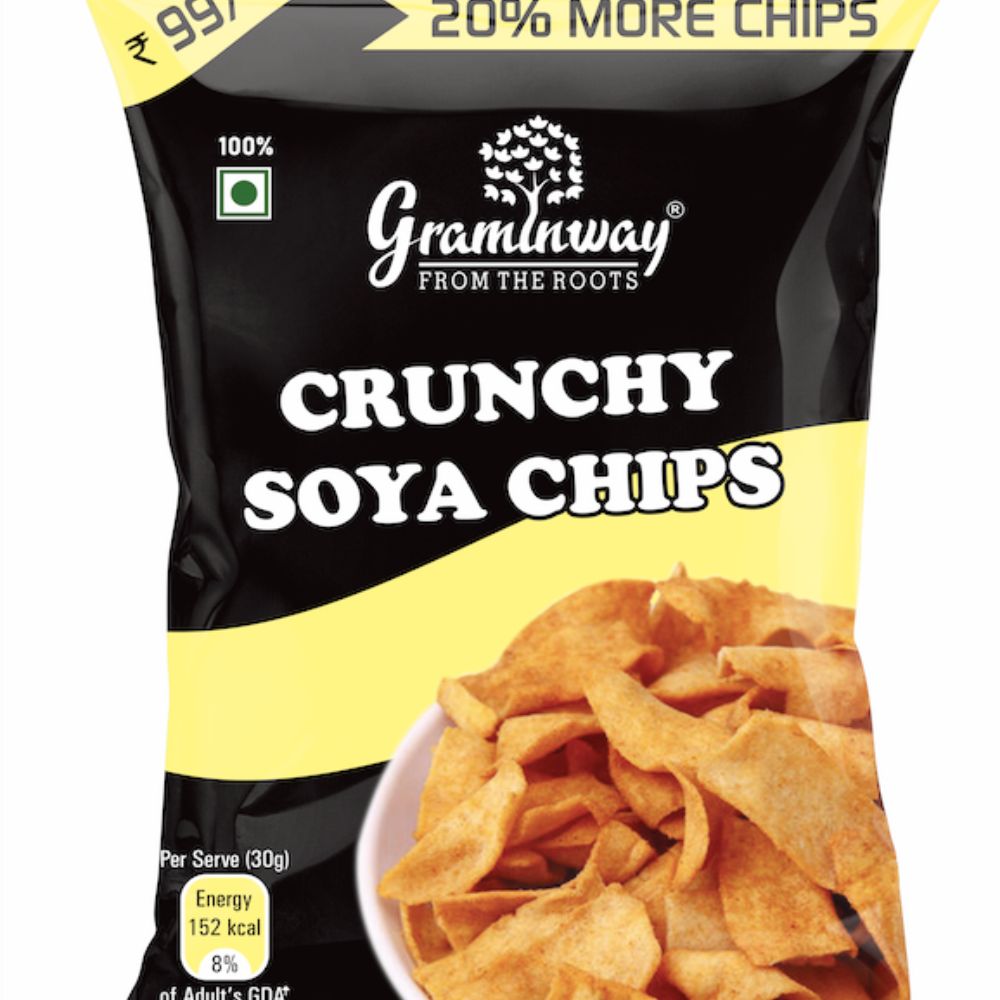 Soy Chips | Nutritious Snack | Made of Pounded & Slow Roasted Soy Beans | 100 GM