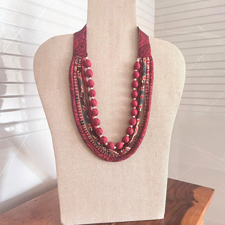 Maroon Necklace For Women | Artistic And Ethnic | Festive Apt | Hand Crafted