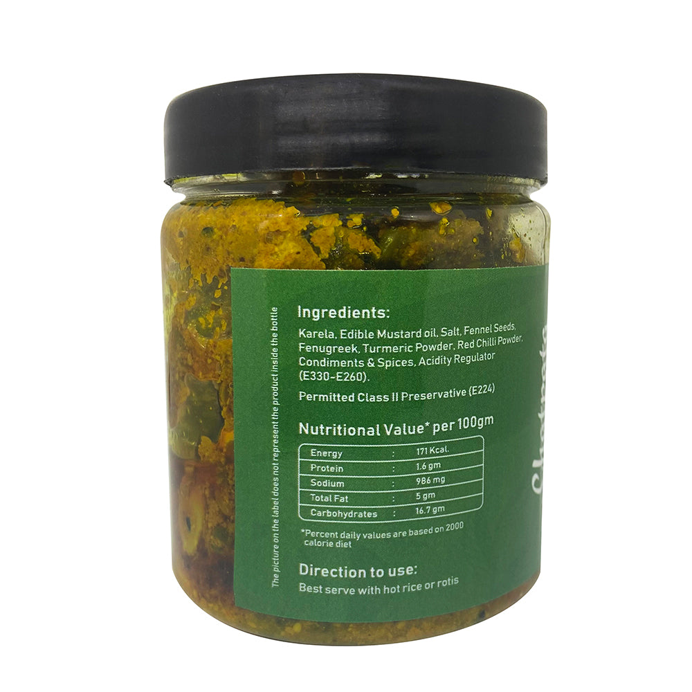 Chatpata Karela Achar | Savoury Tangy And Healthful | Bottle of 200 GM