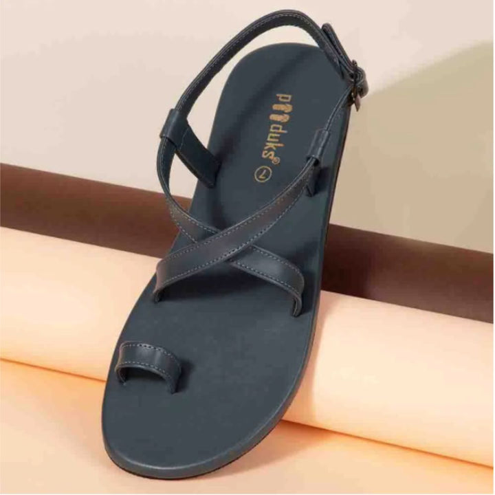 Steel Grey Sandals For Men | Captivating Comfortable And  Eco-friendly Wear