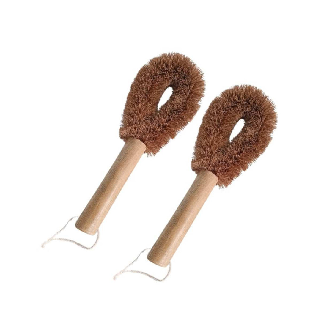 Dish Cleaning Brush | Sustainable | Coconut Coir & Mango Wood | Set of 2