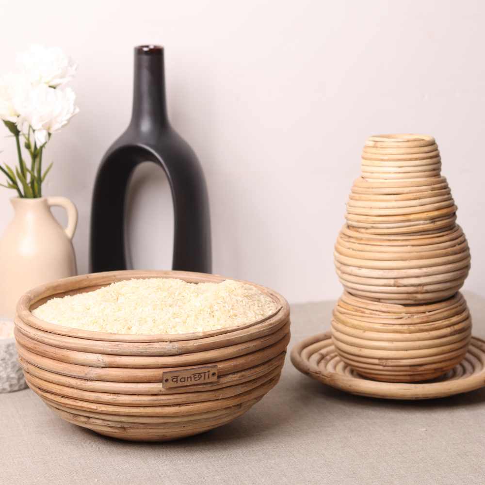 Round Storage Cane Basket