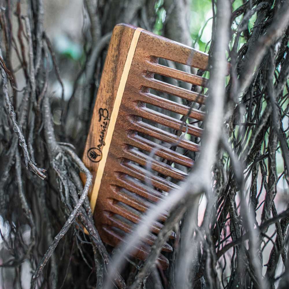 Indian Natural Rosewood Pocket Size Wide Teeth Comb