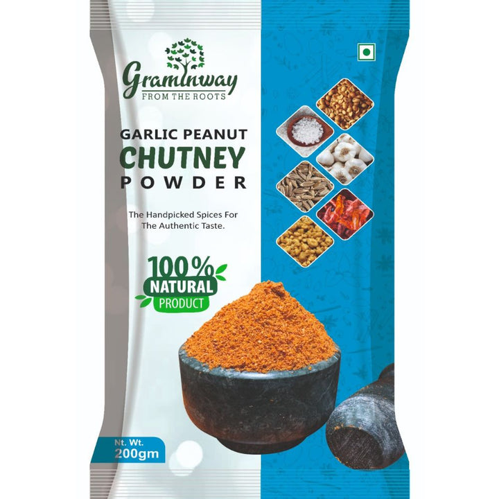 Garlic Peanut Chutney Powder | Authentic Solapur Accompaniment | 200 GM