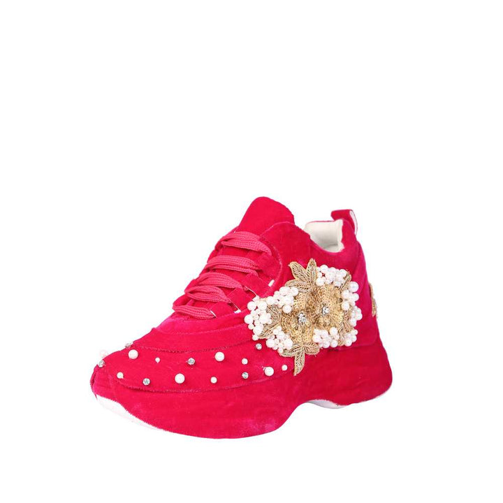 Ruby Pink Sneakers | For Modern Day Wedding | Fashion-Comfort Combo