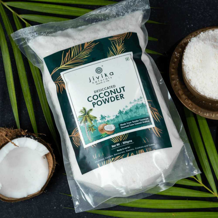 Desiccated Coconut Powder | Fresh | Organic | Natural Fat | Flavourful | Pouch of 500 GM