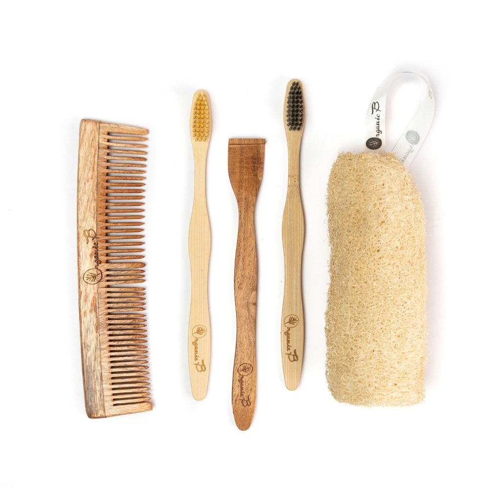 Daily Essential Sustainable Starter Pack | Made of Bamboo, Wood & Natural Fiber