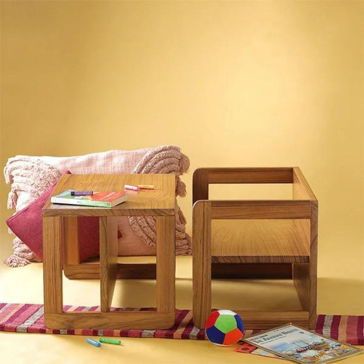 Petit Cube Kids Bench | Premium Teak Wood | Hand-Crafted