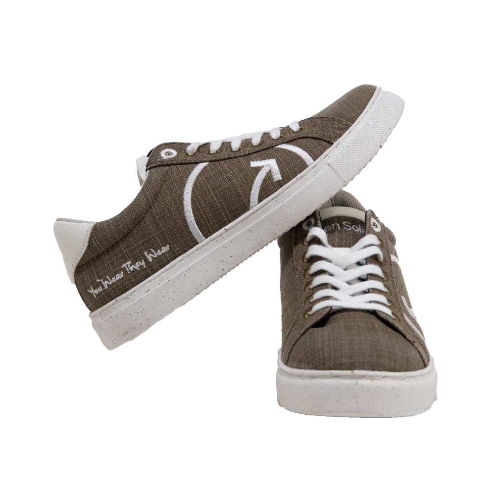 Women's Sneakers | Dark Beige | Ergonomic Design | Comfortably Cushioned