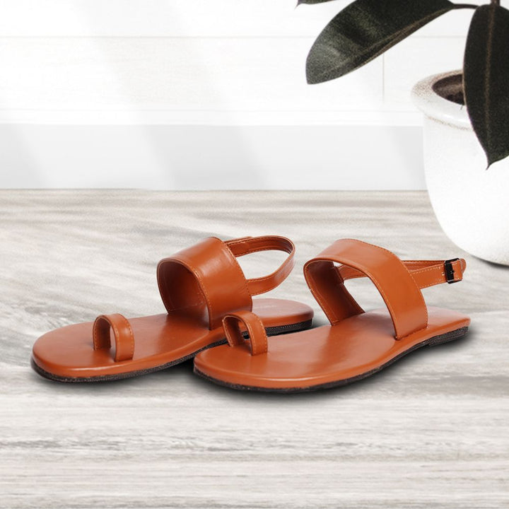 Brown Flat Sandals For Men | Timeless & Versatile Design | Hand-Crafted | Vegan