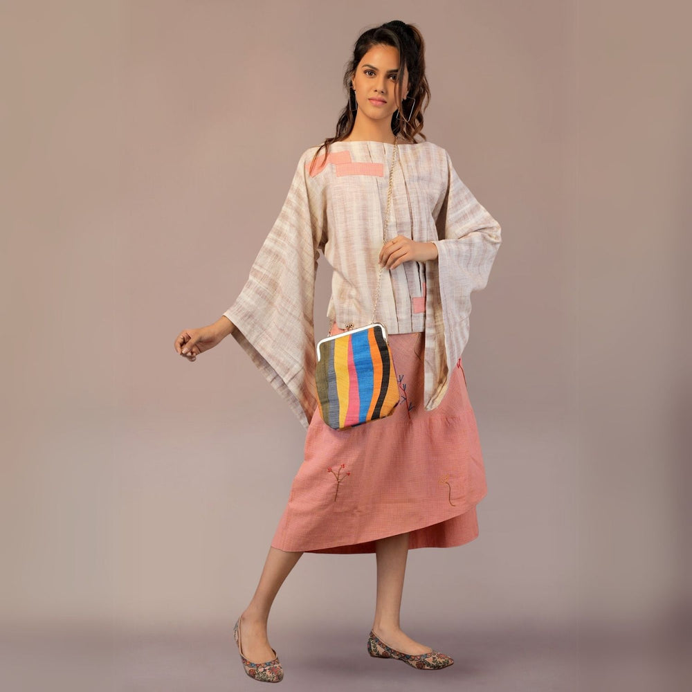 Statement Ghicha Silk Sling Bag | Quirky and Elegant Design