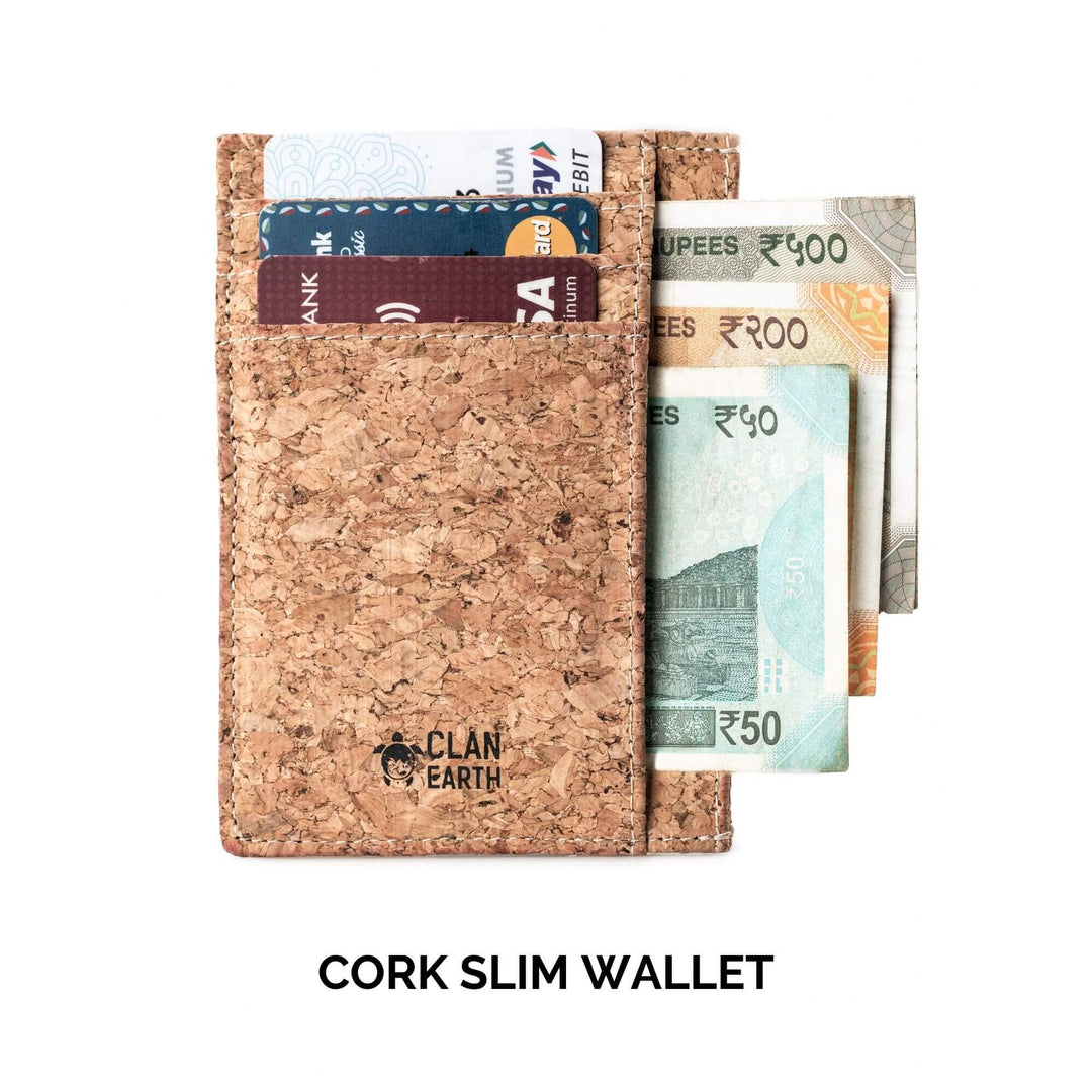 Minimal Card Case | Unisex | Cork | Secured And Easy Carry