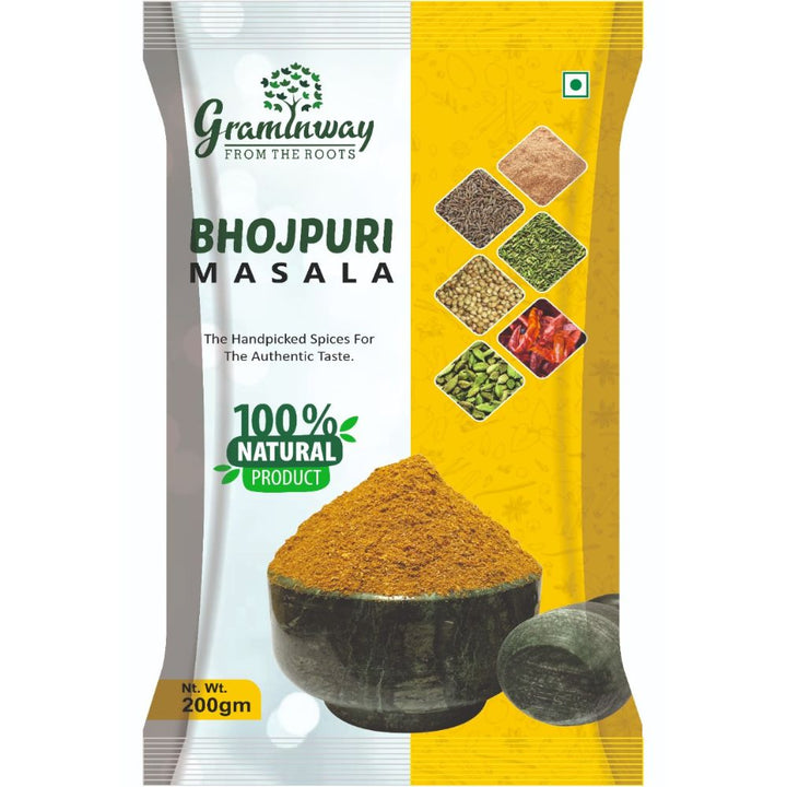 Bhojpuri Masala | Hand Pounded & Locally Sourced Spice Mix | Flavourful | 200 GM