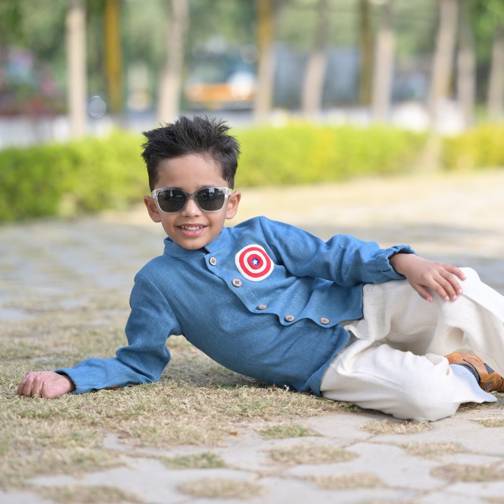 Indigo Linen Shirt | Boys And Baby Boys | Casual | Occasion Wear | Indigo Blue