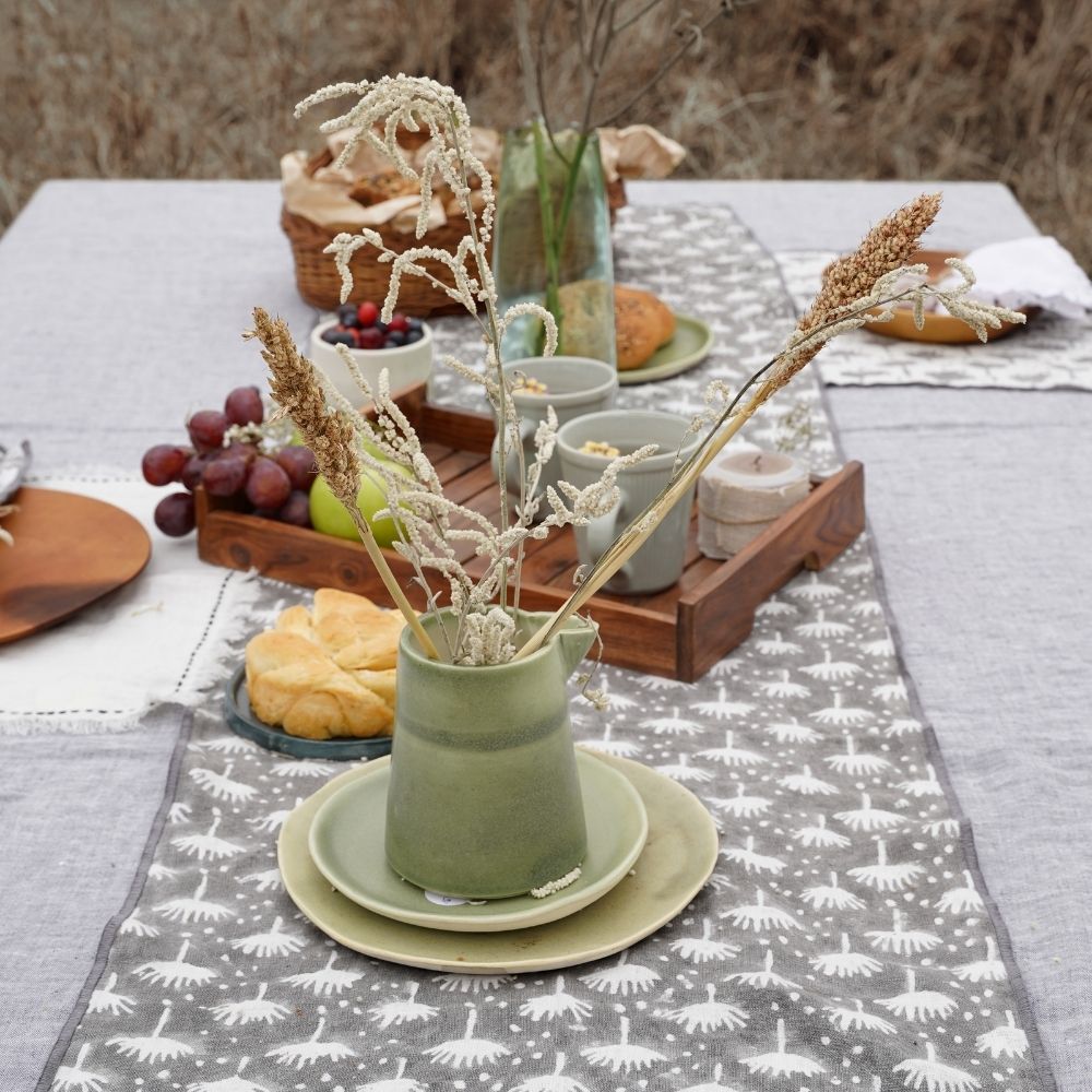 Classic Grey Linen Tablecloth | A Great Companion for Crockeries & Delectables