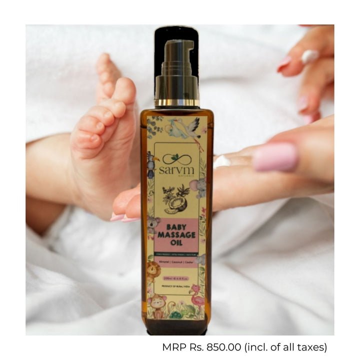 Baby Massage Oil | Richness of Almond, Castor & Coconut | Skin & Hair Nourishing