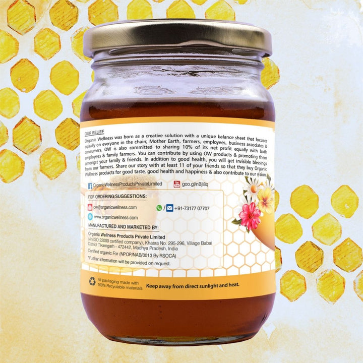 Organic Honey | Raw Forest Honey | 100% Pure | Health Giving | Bottle of 350 GM