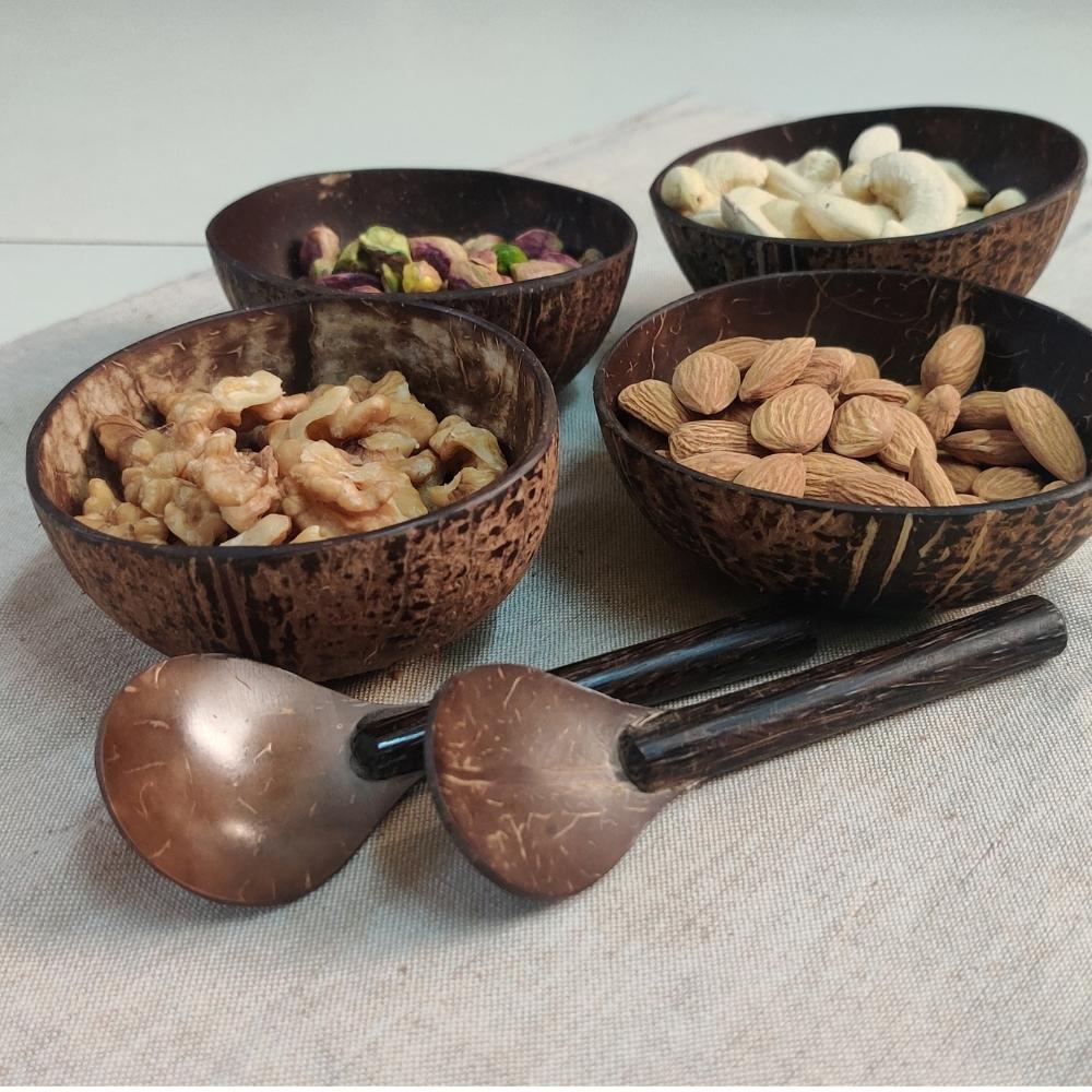 Coconut Shell Spoons | Tableware | Light Weight | Hand-Crafted | Set Of 2