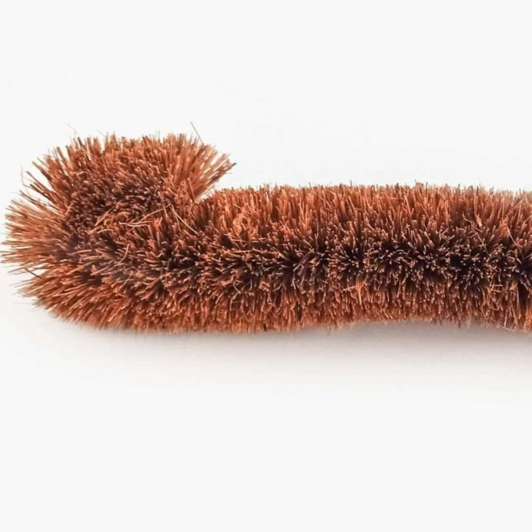 Wavy Design Copper Bottle With Premium Coir Cleaning Brush | 1 L