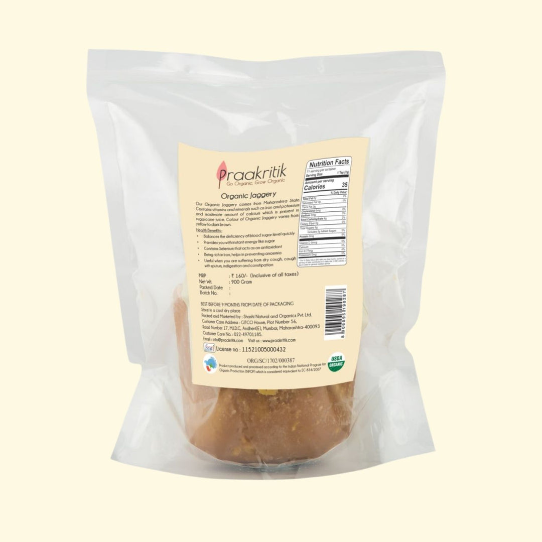 Organic Natural Jaggery | Detoxifies Body | Nutrients Rich | Natural | 900 GM