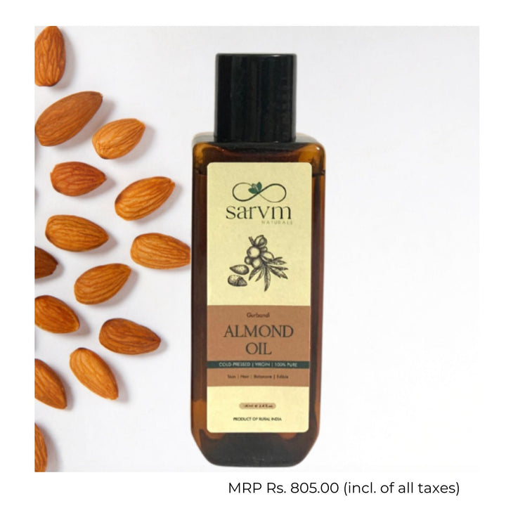 Almond Oil | Cold Pressed Vitamin-Laden Gurbandi Almond | Nutty Flavour