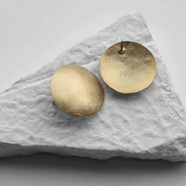 Mini Duomo | Gold Finish Brass Earrings | Bespoke | Hand-Crafted | Sustainable