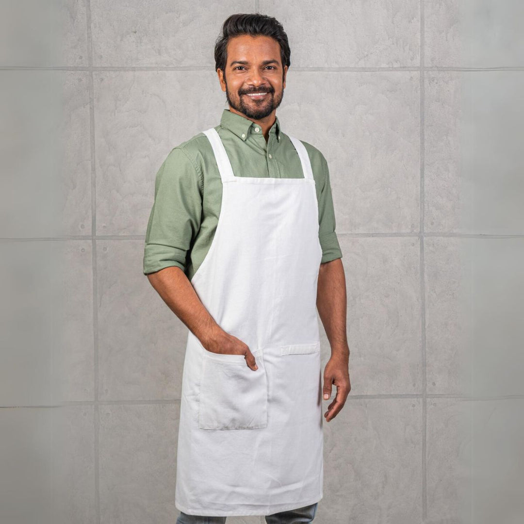 No Tie Cross Back Apron With Pockets | Versatile Usage | Pastel Colour | Cotton