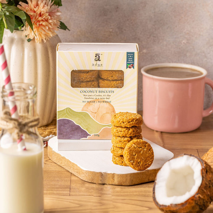 Crunchy Coconut Biscuits | Pure & Nourishing | Guilt-Free Snacking | 200 GM