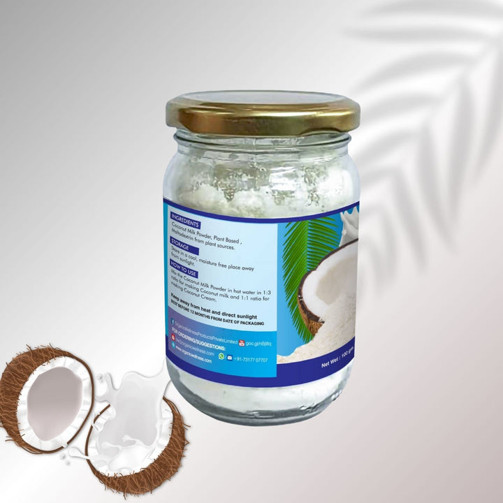 Organic Coconut Milk powder| Superfood | 100% Vegan | Rich In Iron & Healthy Fats | 100 GM