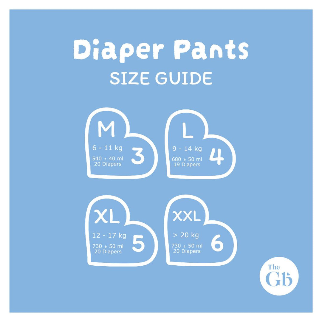 Eco-Friendly Bamboo Diapers | Medium Size / 6 - 11 KG | Pant Style | Pack Of 20