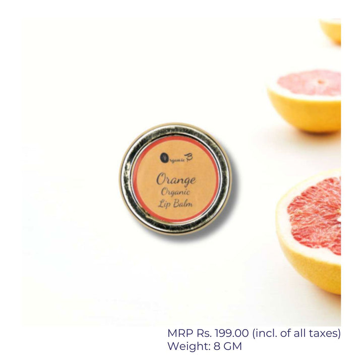 Orange Lip Balm | Infusion of Natural Ingredients | Antioxidants  | 8 GM