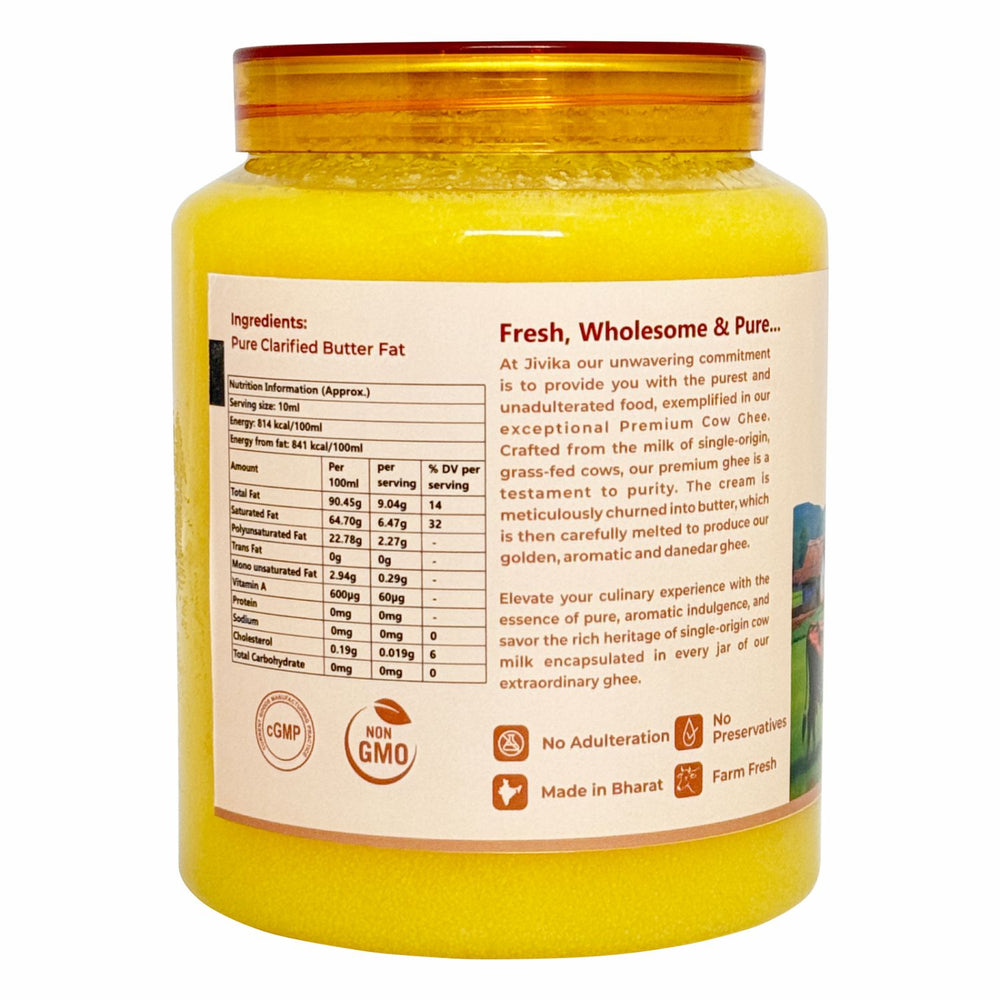 Single Origin Premium Cow Ghee | Aromatic | Danedar Ghee | 1000 ML