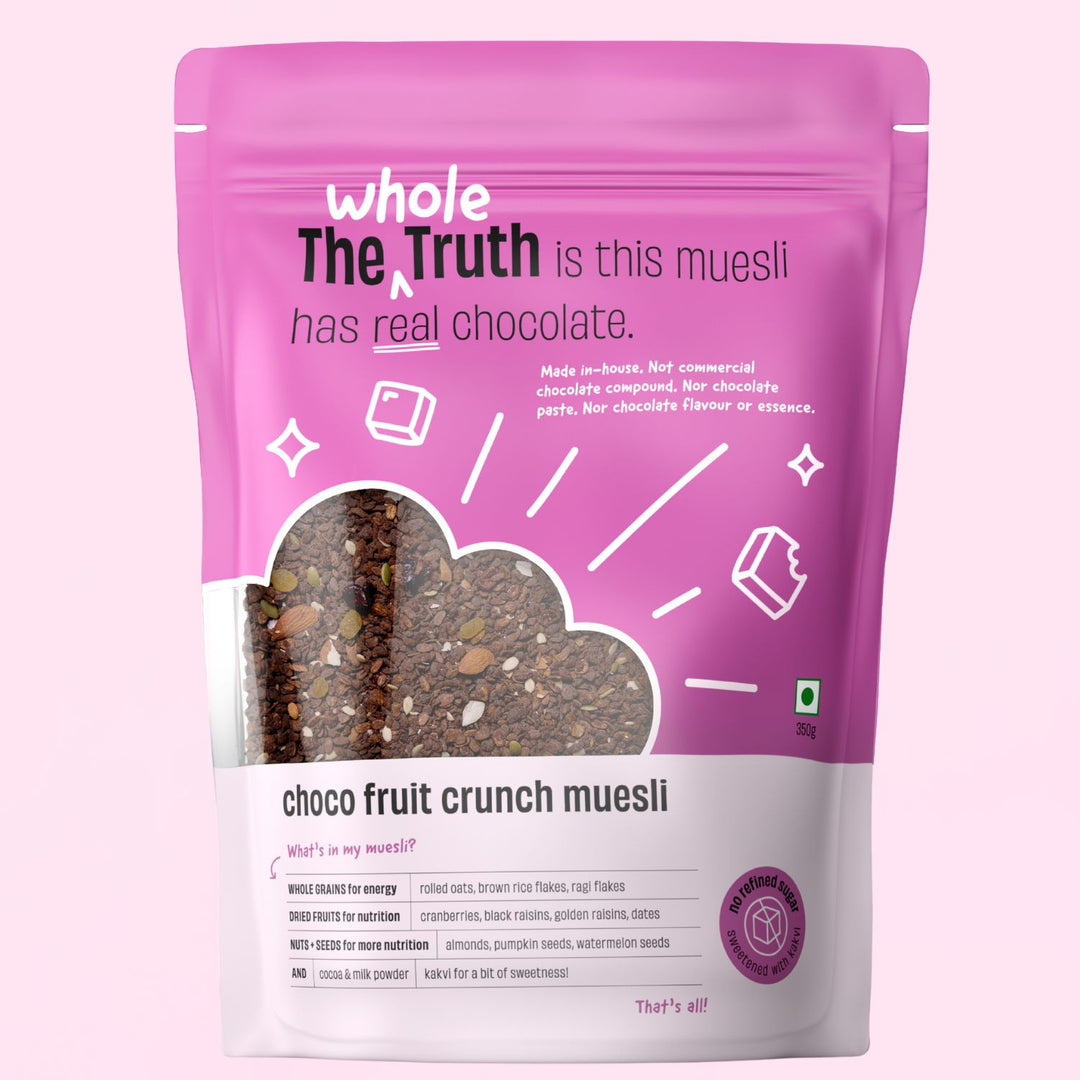 Choco Fruit Crunch Muesli | Real Chocolate | No Artificial Colour And Flavour | 350 GM