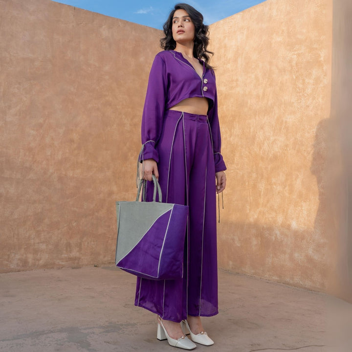 Purple Co-ord Set | Bemberg Modal | Sustainable | Minimalist chic