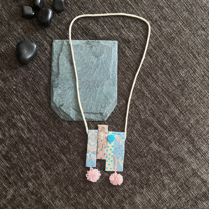 Pastel Neckpiece | Hand Crafted and Hand Embroidered | Smart Construct 