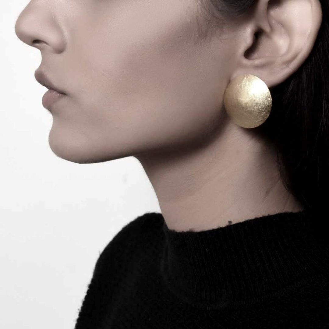 Mini Duomo | Silver Finish Brass Earrings | Bespoke | Hand-Crafted | Sustainable