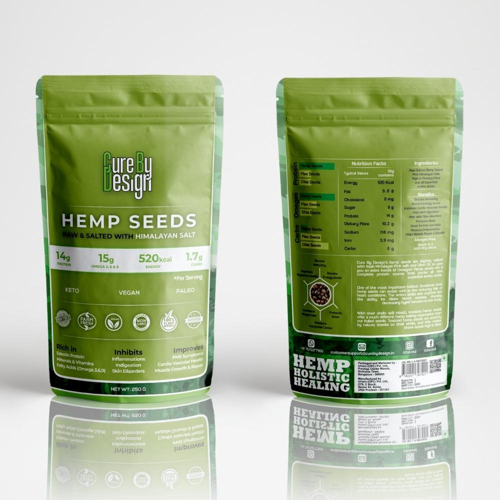 Toasted Hemp Seed with Pink Salt | Vegan | Paleo |  Keto | 250 GM