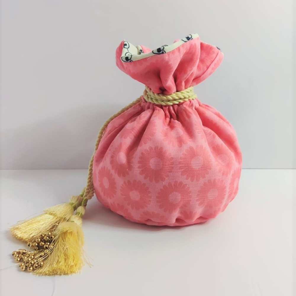 Pink Potli Bag for Women | Hand-Crafted | Elegant Touch