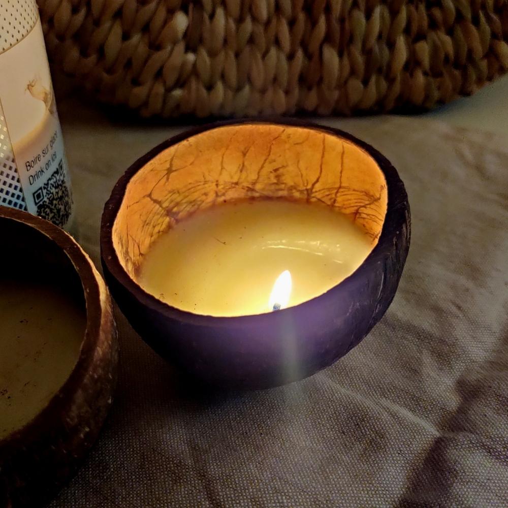 Natural Coconut Shell Soy Wax Candles | Organic | Handcrafted | Single