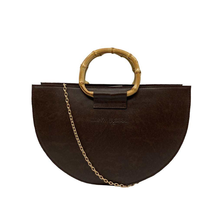 Dark Mahogany Handheld-cum-Sling Bag For Women | Melange of Style