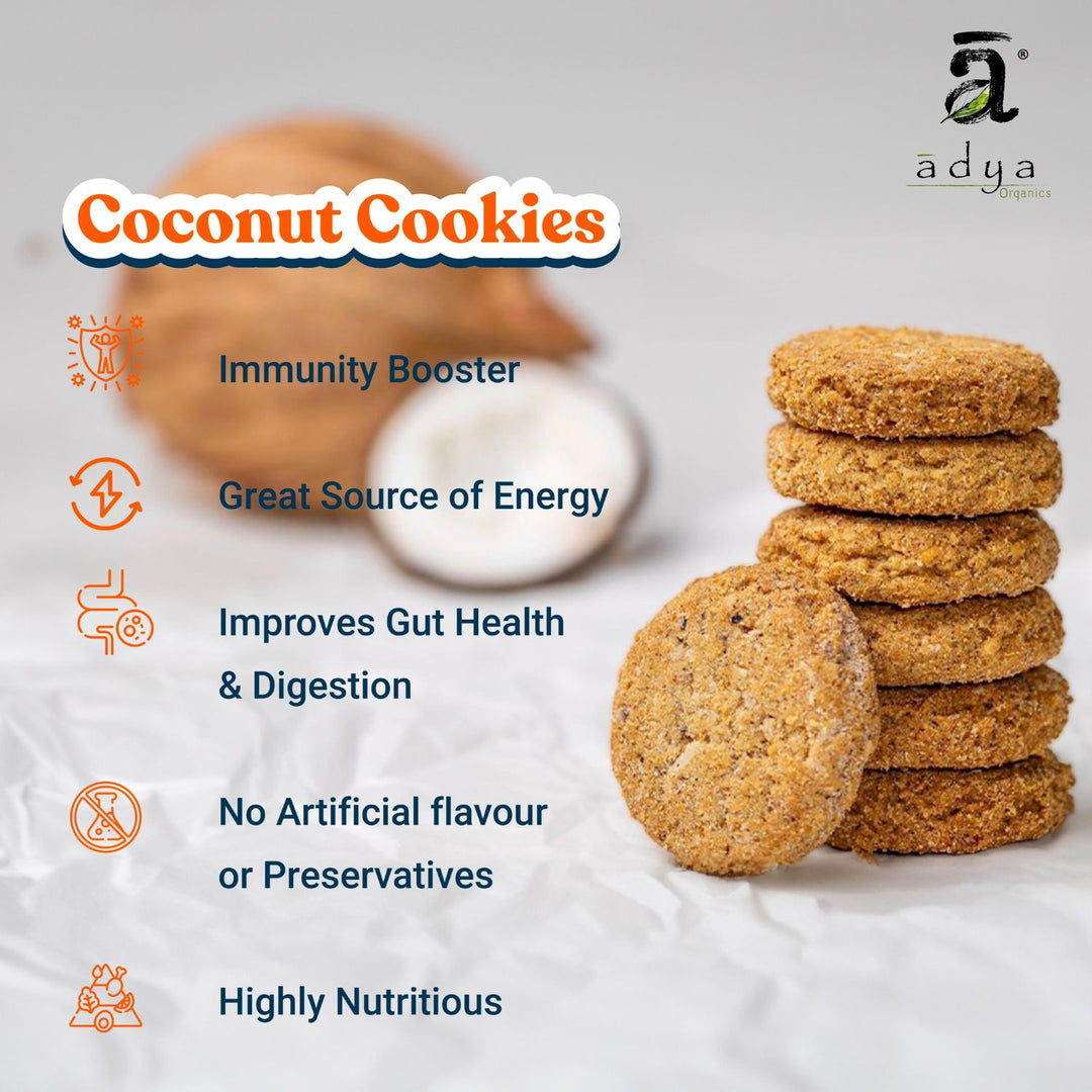 Crunchy Coconut Biscuits | Pure & Nourishing | Guilt-Free Snacking | 200 GM