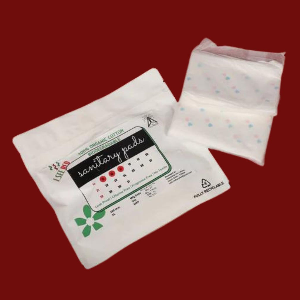 Biodegradable Sanitary Pads, Green Anion, Organic Cotton, XXL