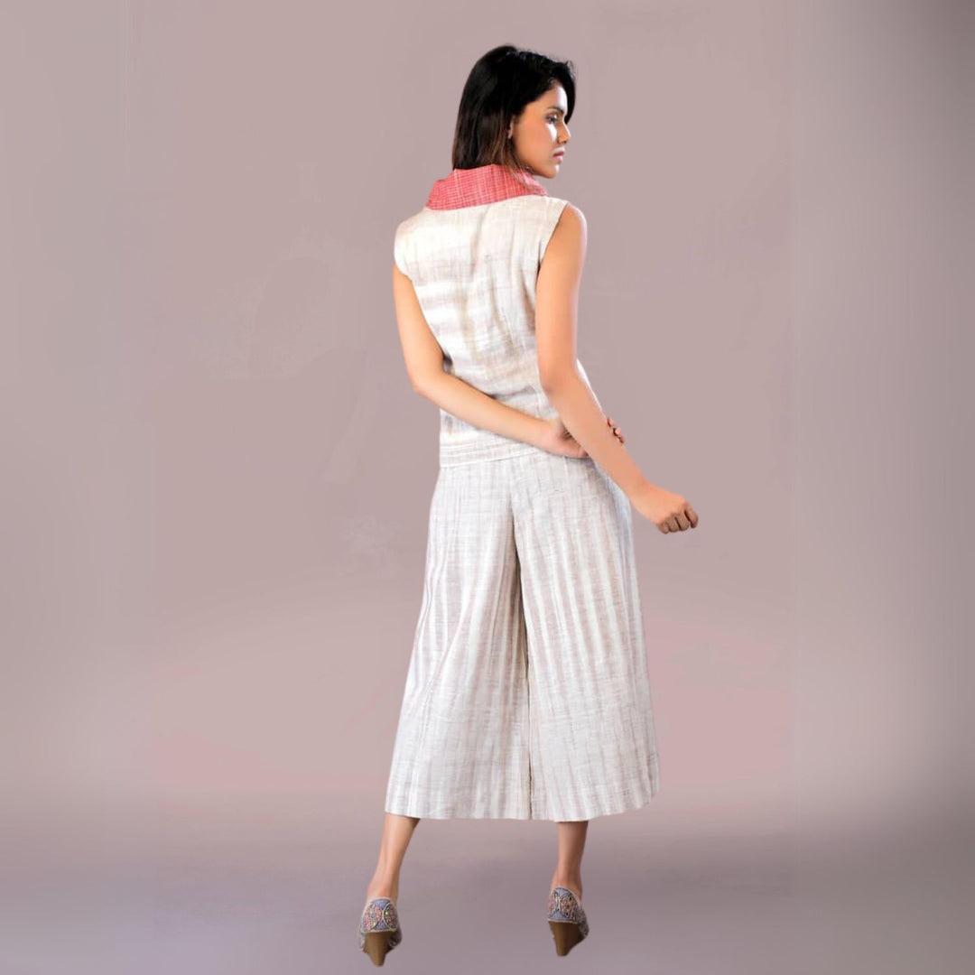 Jeanne Soft Ivory Co-ord Set | Hand-Crafted | Contemporarily Chic | Multiple Styling