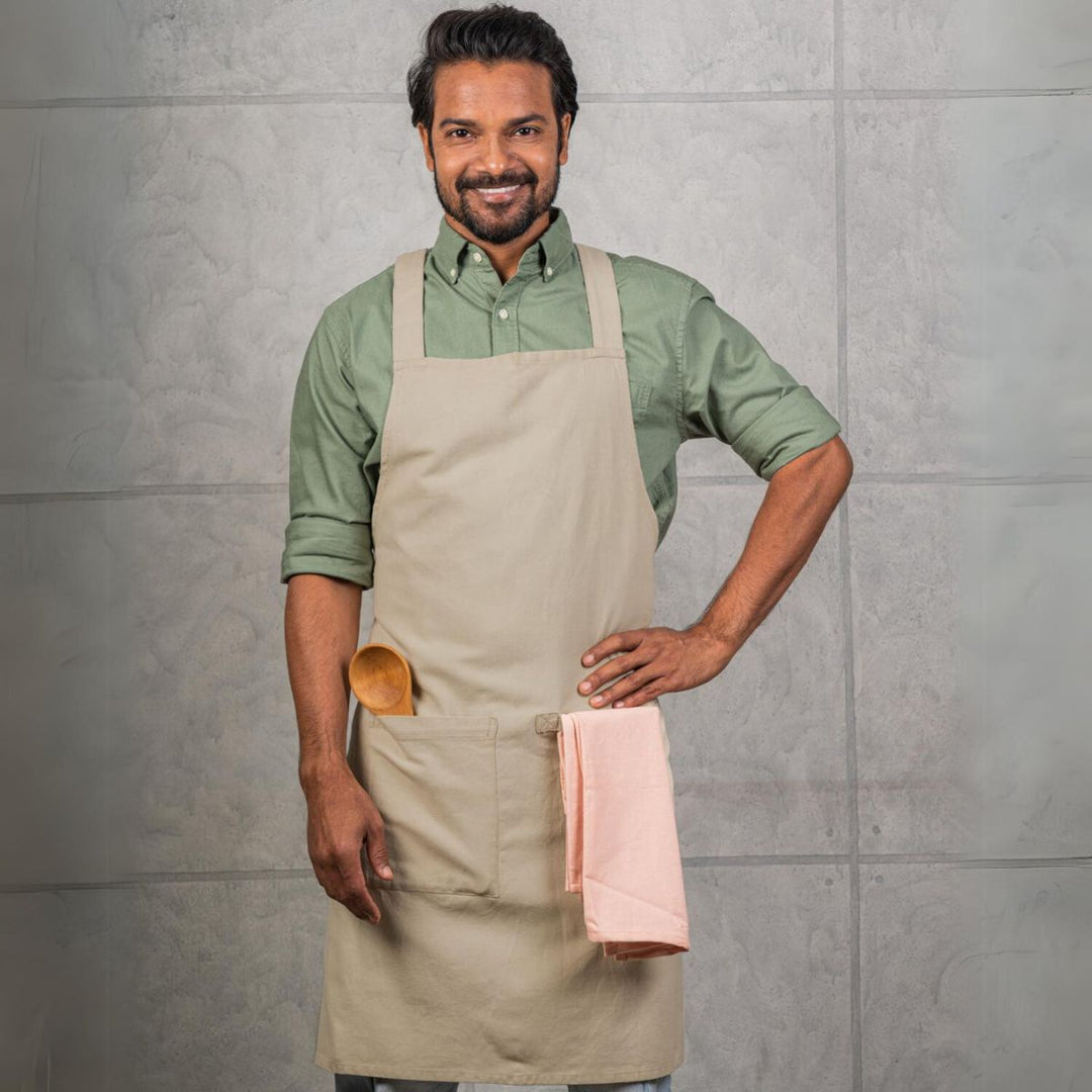 Cotton No Tie Cross Back Apron With Pockets | Versatile Usage | Pastel Colours 