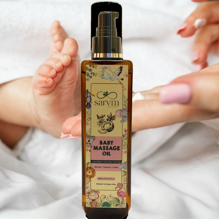 Baby Massage Oil | Richness of Almond, Castor & Coconut | Skin & Hair Nourishing