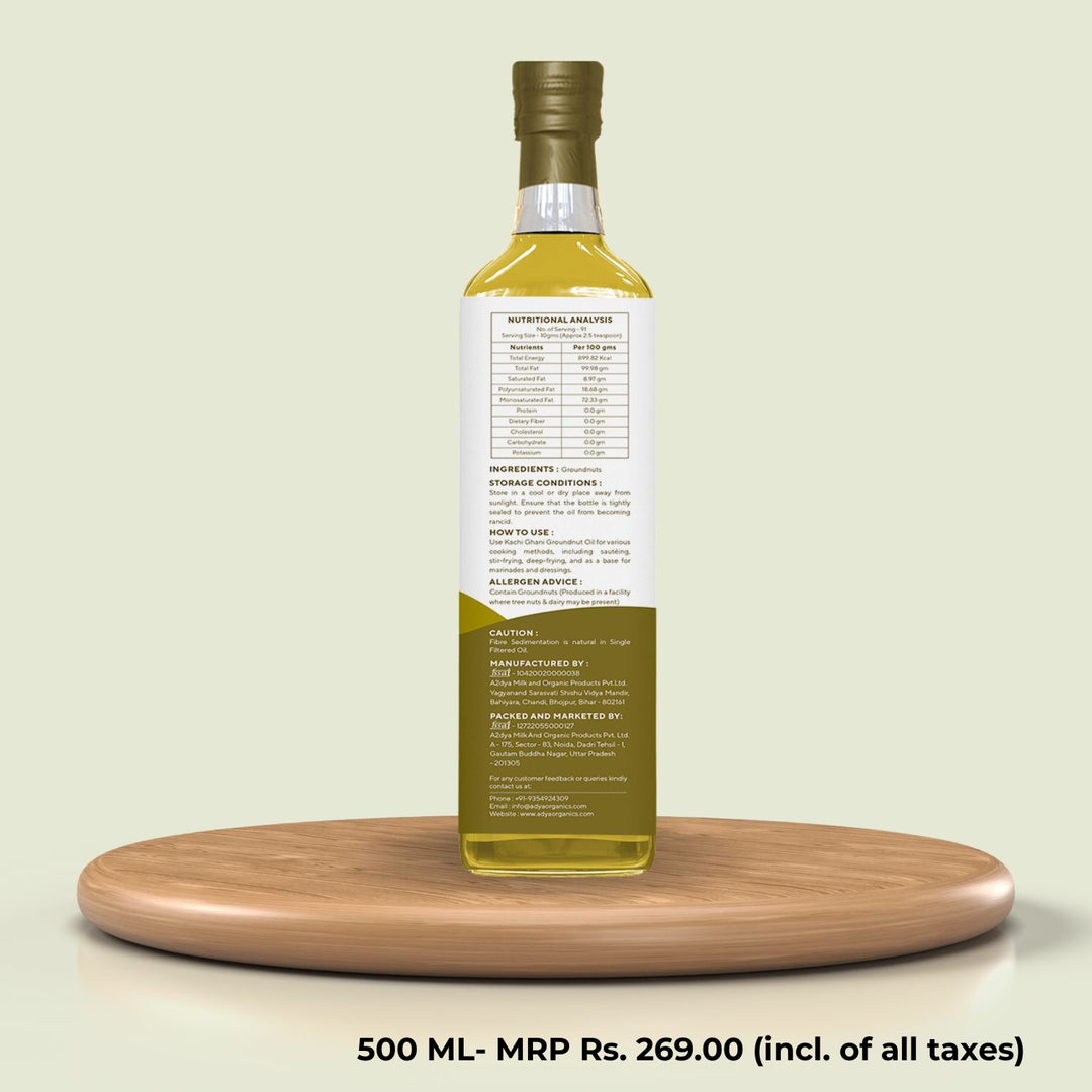 Woodpressed Kachi Ghani Groundnut Oil | 100% Natural | No Preservatives