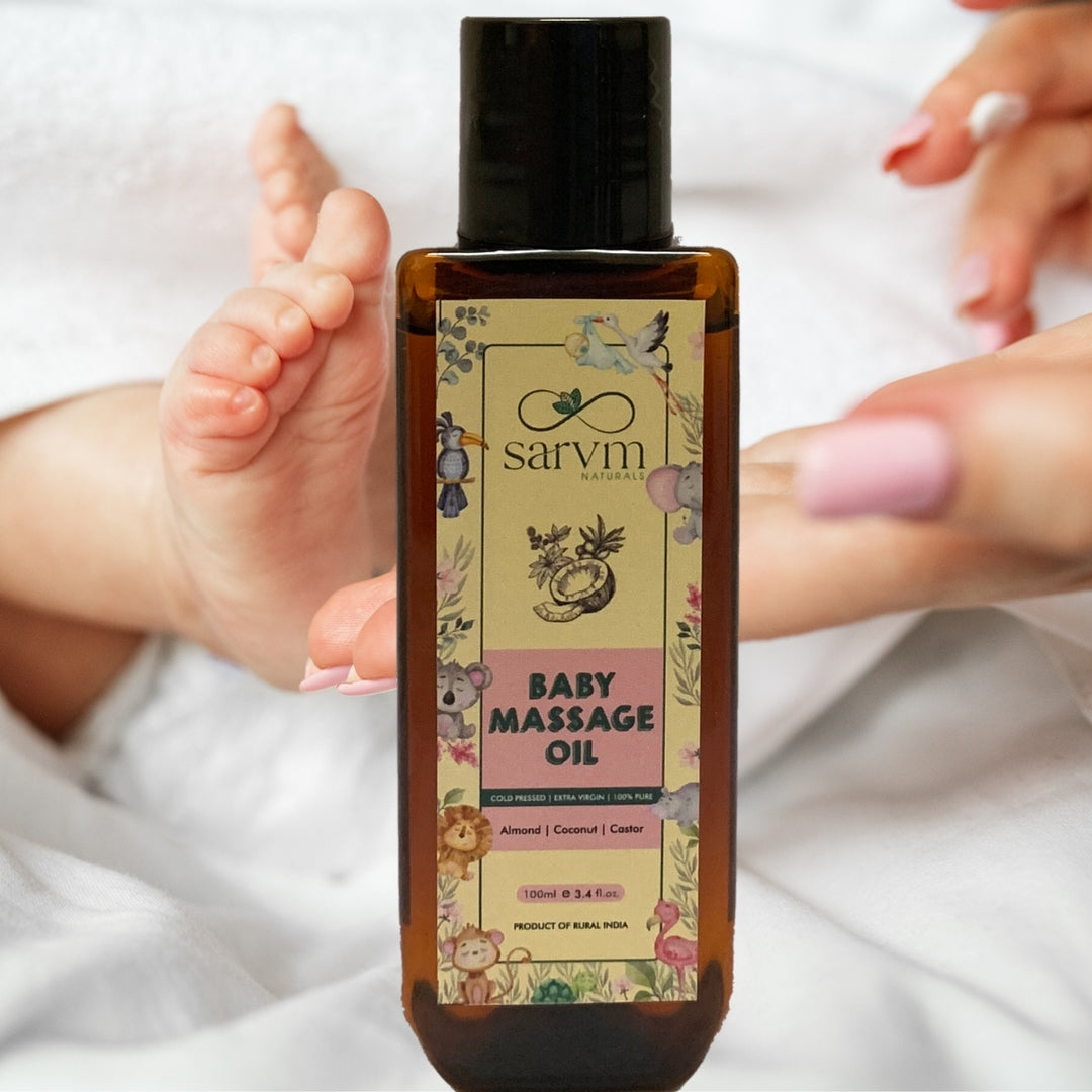 Baby Massage Oil | Richness of Almond, Castor & Coconut | Skin & Hair Nourishing