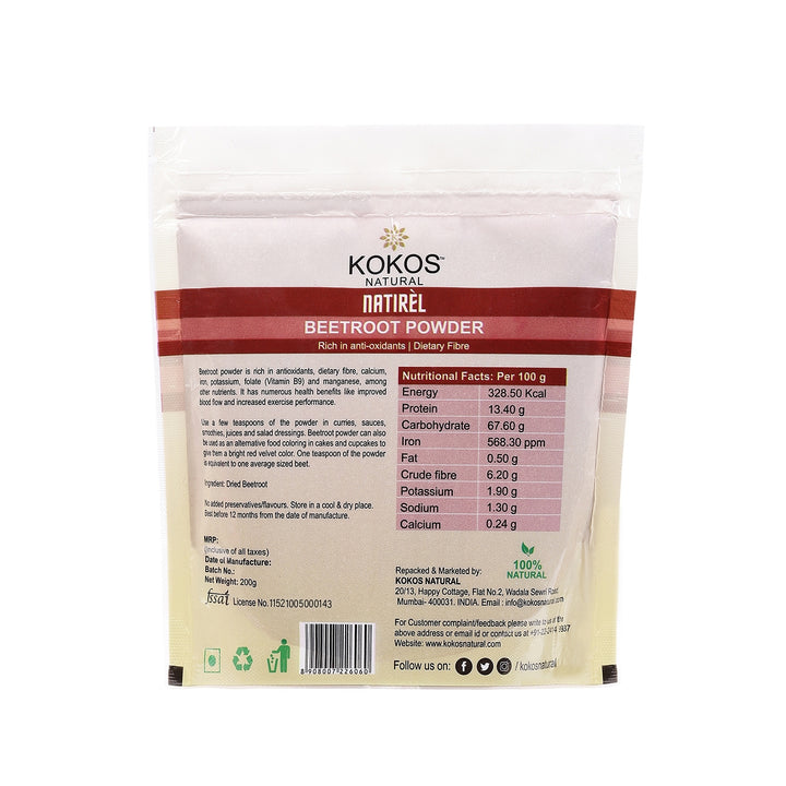 Natural Beetroot Powder | Rich In Anti-Oxidants & Dietary Fibre | 200 GM